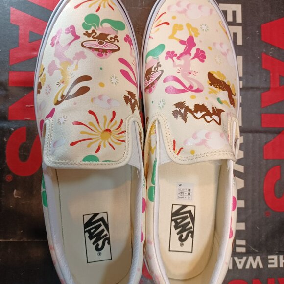 Vans Men's 11.5 Classic Slip On Get Outdoors Marshmallow White VN000BVZBPH - Picture 8 of 12